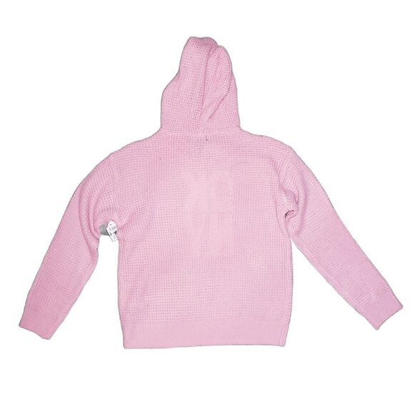 DKNY Girls Sz L Pink Flip Sequin Knit Hoodie Sweater(1486) - Picture 3 of 8